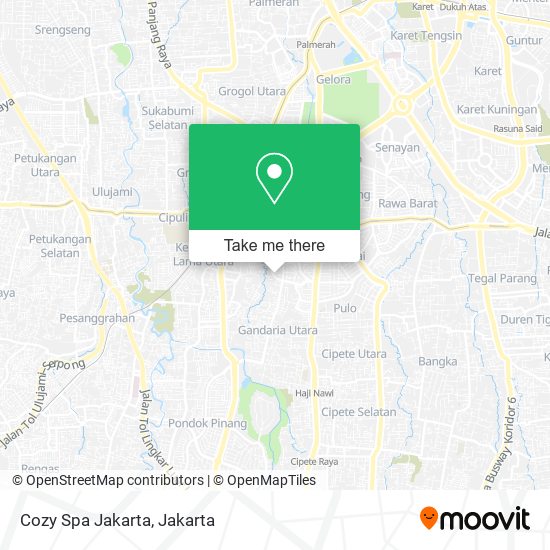 Cozy Spa Jakarta map