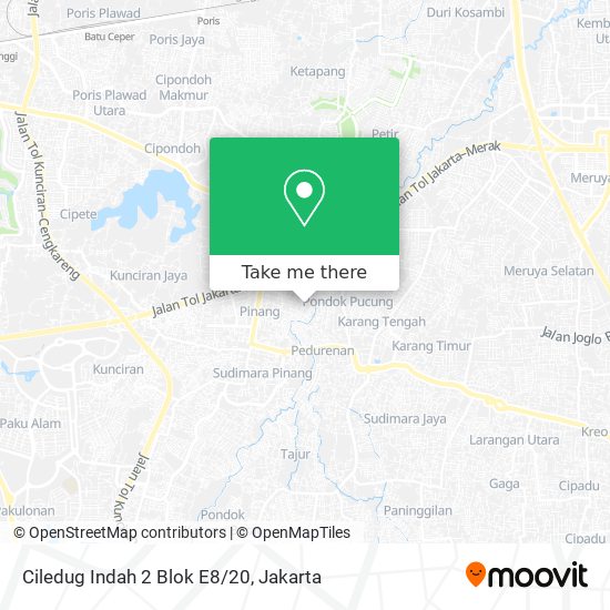 Ciledug Indah 2 Blok E8/20 map