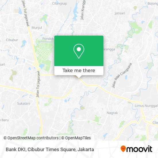 Bank DKI, Cibubur Times Square map