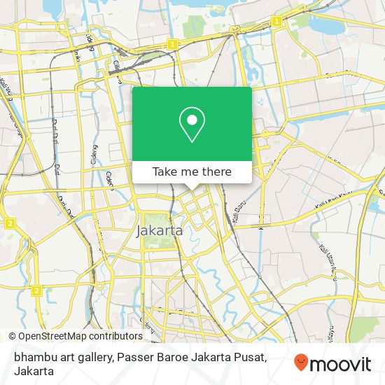 bhambu art gallery, Passer Baroe Jakarta Pusat map