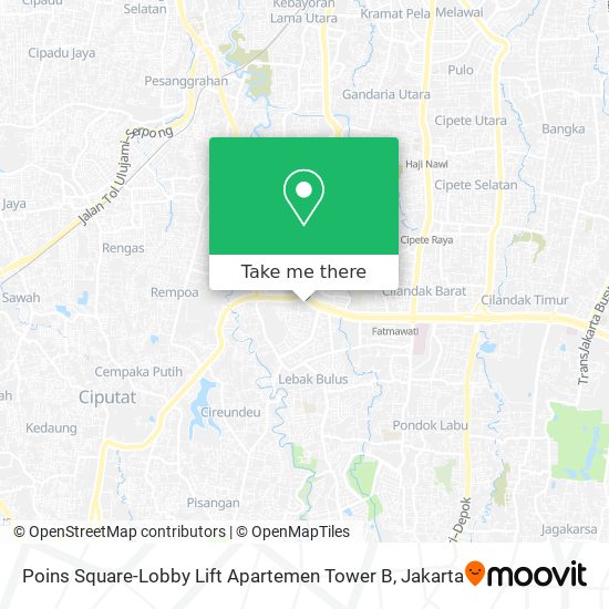 Poins Square-Lobby Lift Apartemen Tower B map