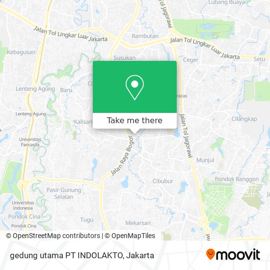 gedung utama PT INDOLAKTO map