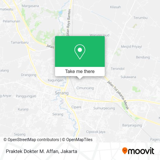 Praktek Dokter M. Affan, Jalan Semaun Bakri Serang map