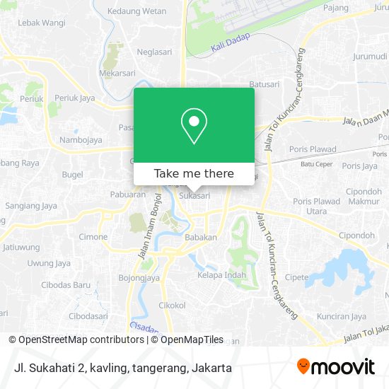 Jl. Sukahati 2, kavling, tangerang map