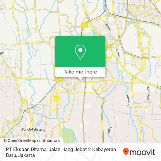 PT Ekspan Ditama, Jalan Hang Jebat 2 Kebayoran Baru map