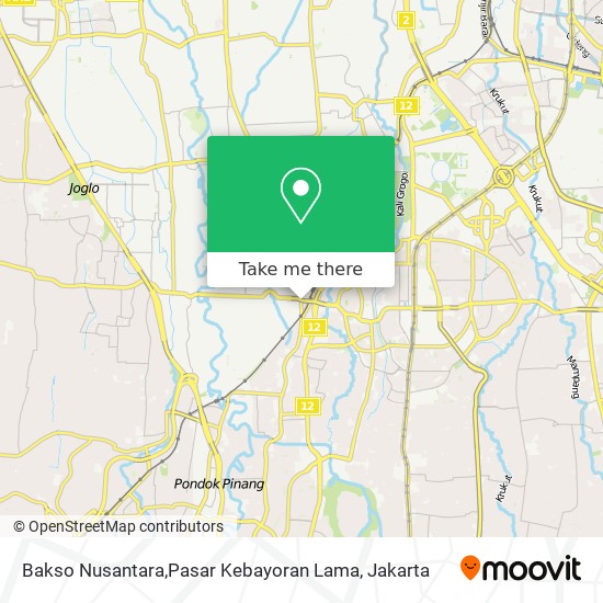 Bakso Nusantara,Pasar Kebayoran Lama map