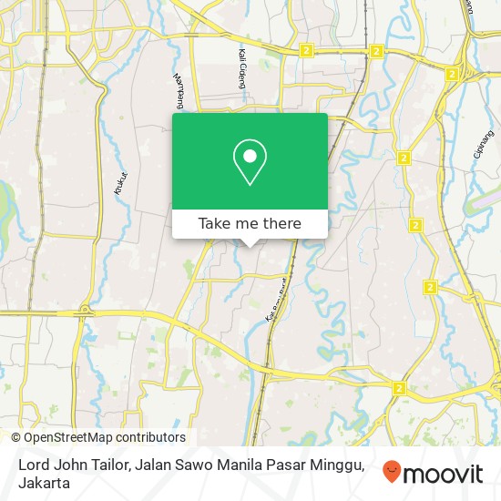 Lord John Tailor, Jalan Sawo Manila Pasar Minggu map