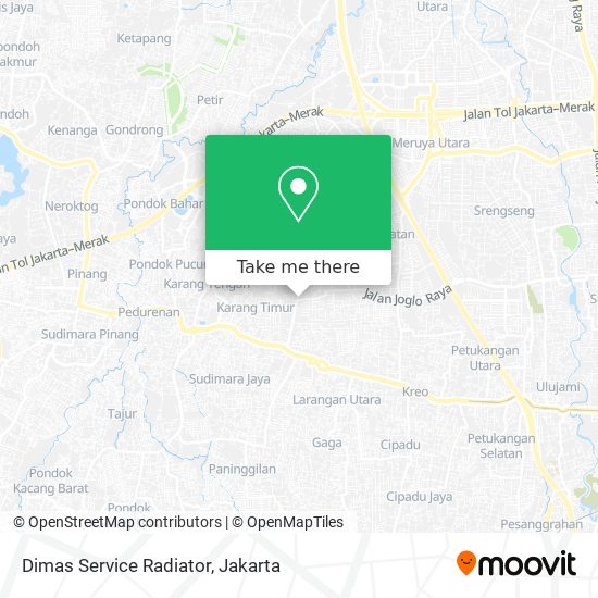 Dimas Service Radiator map