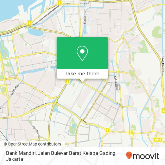 Bank Mandiri, Jalan Bulevar Barat Kelapa Gading map