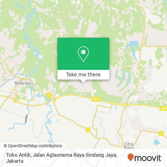 Toko Antik, Jalan Aglaonema Raya Sindang Jaya map