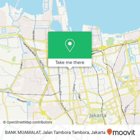 BANK MUAMALAT, Jalan Tambora Tambora map