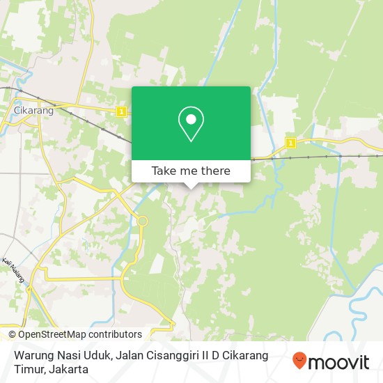 Warung Nasi Uduk, Jalan Cisanggiri II D Cikarang Timur map