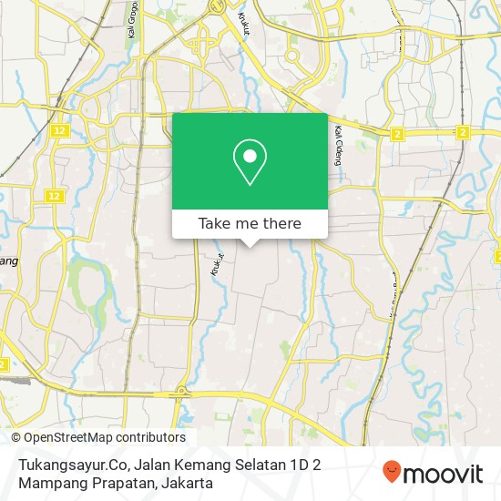 Tukangsayur.Co, Jalan Kemang Selatan 1D 2 Mampang Prapatan map