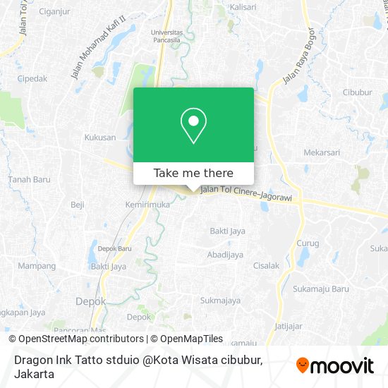 Dragon Ink Tatto stduio @Kota Wisata cibubur map