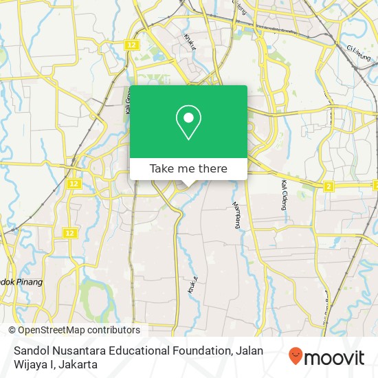 Sandol Nusantara Educational Foundation, Jalan Wijaya I map