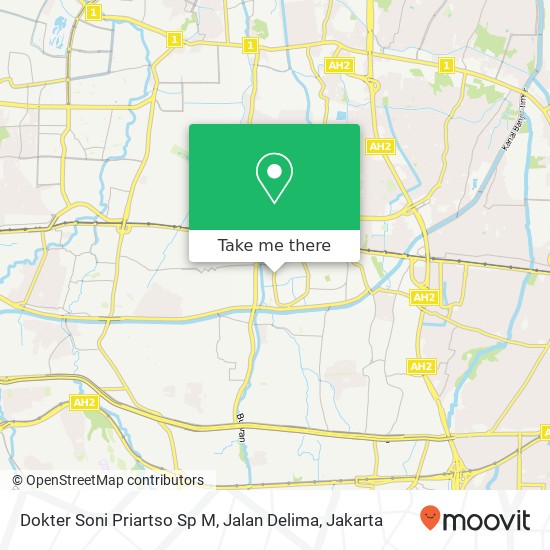 Dokter Soni Priartso Sp M, Jalan Delima map