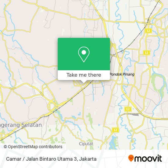 Camar / Jalan Bintaro Utama 3 map