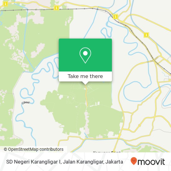 SD Negeri Karangligar I, Jalan Karangligar map