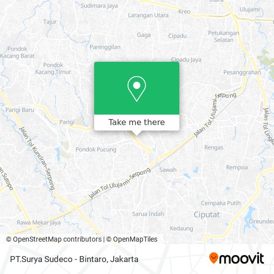 PT.Surya Sudeco - Bintaro map