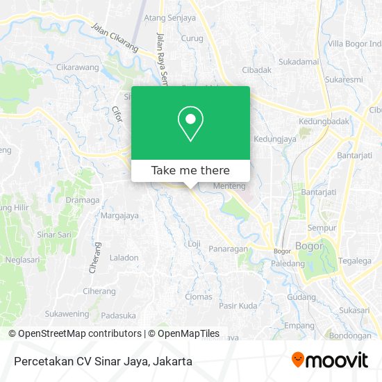 Percetakan CV Sinar Jaya map