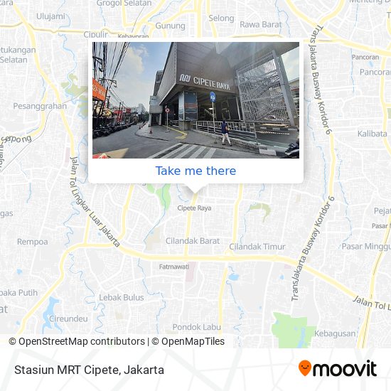 Stasiun MRT Cipete map