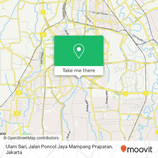 Ulam Sari, Jalan Poncol Jaya Mampang Prapatan map