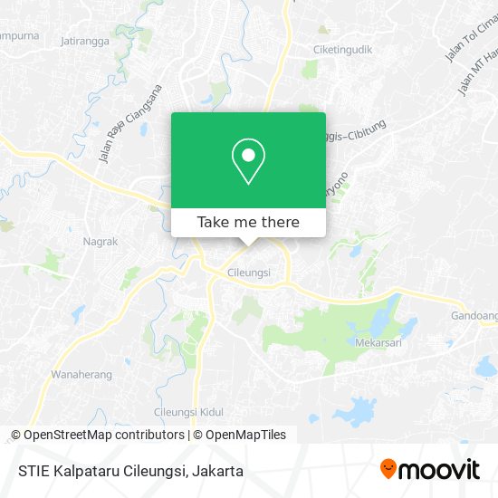 STIE Kalpataru Cileungsi map