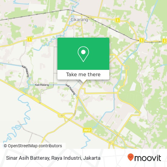 Sinar Asih Batteray, Raya Industri map