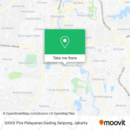 GKKK Pos Pelayanan Gading Serpong map