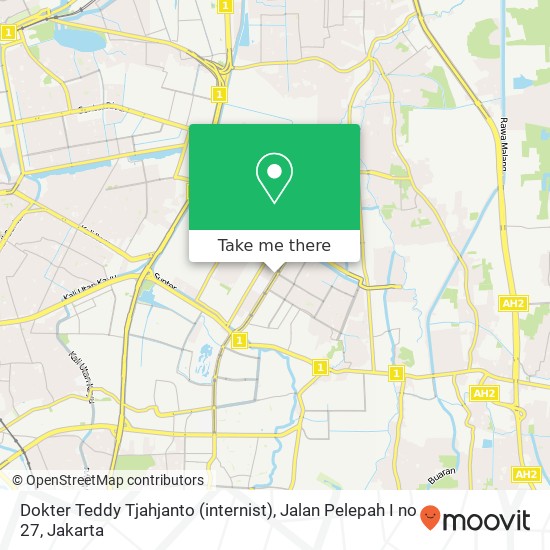 Dokter Teddy Tjahjanto (internist), Jalan Pelepah I no 27 map