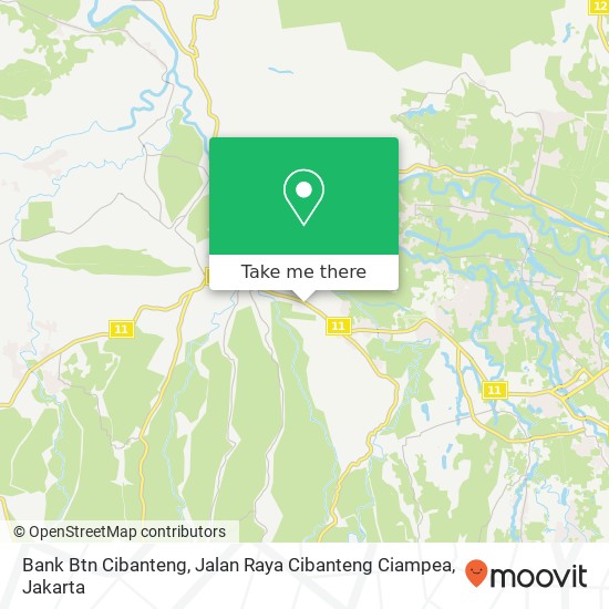 Bank Btn Cibanteng, Jalan Raya Cibanteng Ciampea map