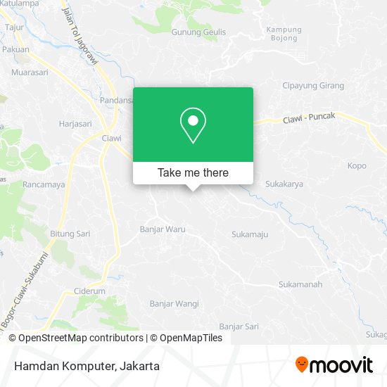 Hamdan Komputer, Jalan Pertanian Ciawi map