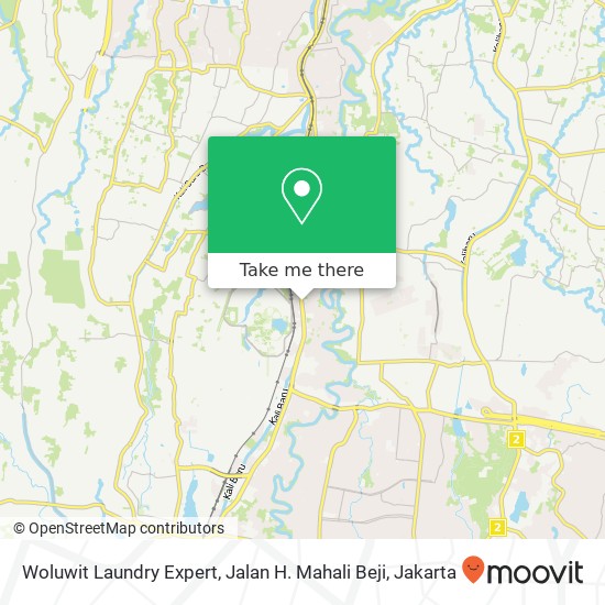 Woluwit Laundry Expert, Jalan H. Mahali Beji map