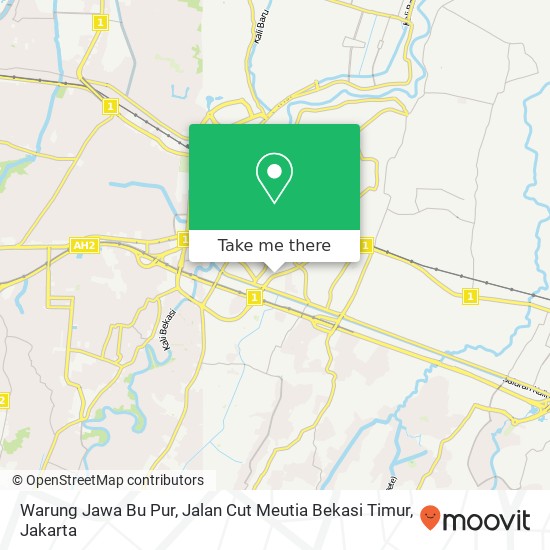 Warung Jawa Bu Pur, Jalan Cut Meutia Bekasi Timur map