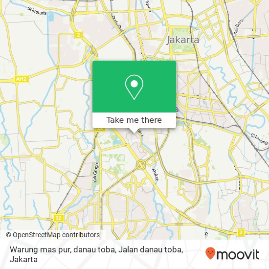 Warung mas pur, danau toba, Jalan danau toba map