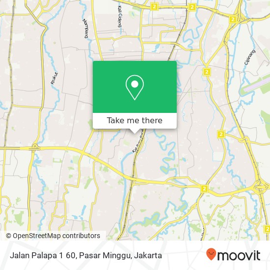 Jalan Palapa 1 60, Pasar Minggu map