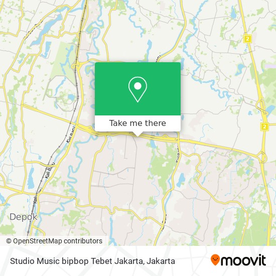 Studio Music bipbop Tebet Jakarta map