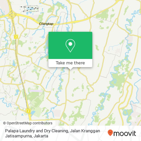 Palapa Laundry and Dry Cleaning, Jalan Kranggan Jatisampurna map