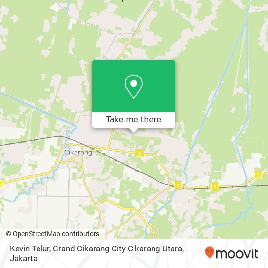 Kevin Telur, Grand Cikarang City Cikarang Utara map