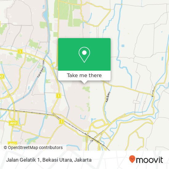 Jalan Gelatik 1, Bekasi Utara map