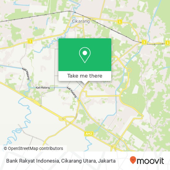 Bank Rakyat Indonesia, Cikarang Utara map