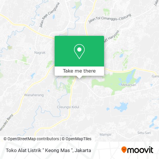 Toko Alat Listrik " Keong Mas " map