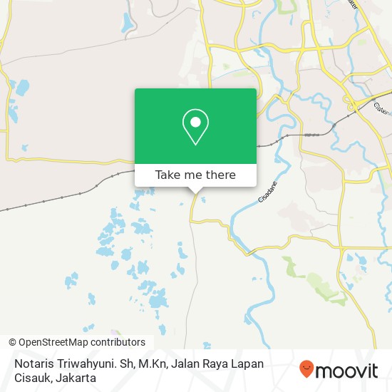 Notaris Triwahyuni. Sh, M.Kn, Jalan Raya Lapan Cisauk map