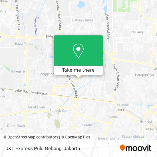 J&T Express Pulo Gebang map