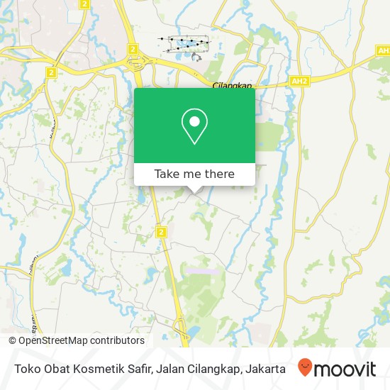 Toko Obat Kosmetik Safir, Jalan Cilangkap map