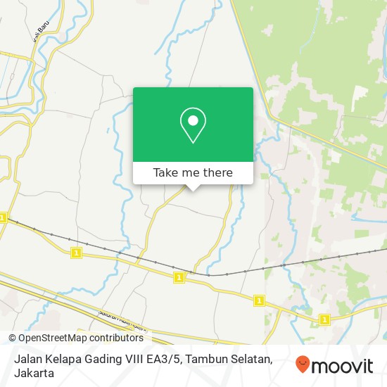 Jalan Kelapa Gading VIII EA3 / 5, Tambun Selatan map