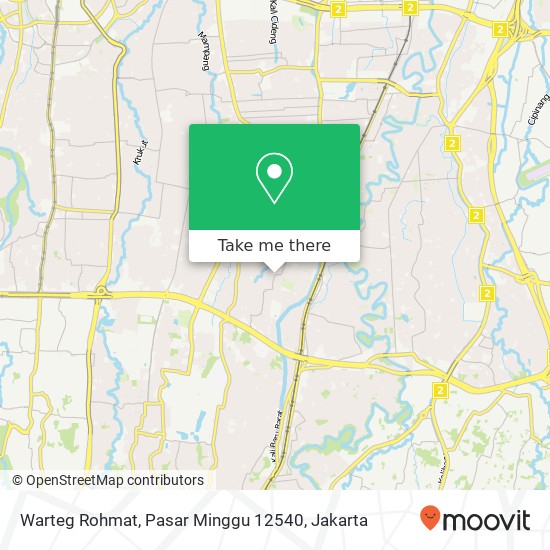 Warteg Rohmat, Pasar Minggu 12540 map