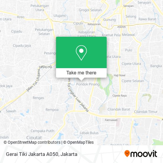 Gerai Tiki Jakarta A050 map