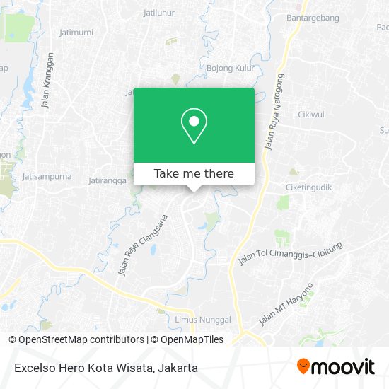 Excelso Hero Kota Wisata map