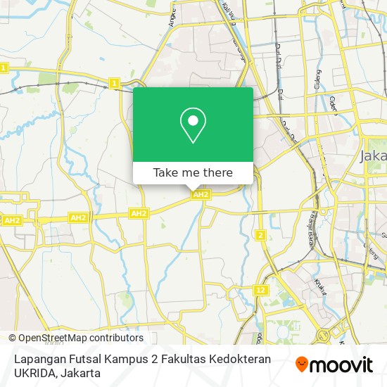 Lapangan Futsal Kampus 2 Fakultas Kedokteran UKRIDA map